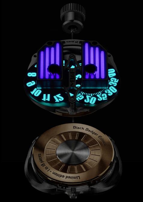 MB&F HMX BLACK BADGER PURPLE REIGN 57.STPL.B Replica Watch